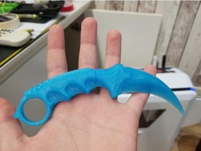cs go karambit sliced into 4 - fixed props counter strike knife csgo global offensive 3d print model - Mito3D