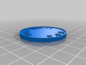 disc golf marker coins & badges customized 3d print model - Mito3D
