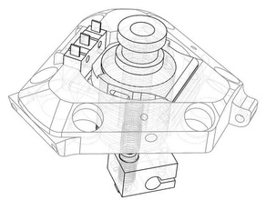 z-sondagem de bico, usando o mecanismo basculante Impressora 3d peças 3d print model - Mito3D