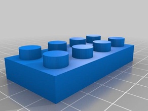 my duplo 2x4 half construction toys customized 3d print model - Mito3D