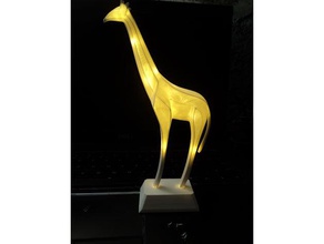 jirafa estatua de la lámpara las esculturas 3d print model - Mito3D