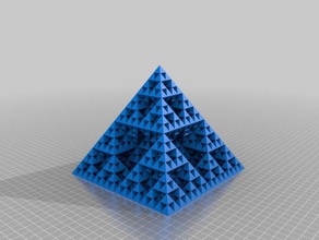 özelleştirilmiş spiral vazo sierpinski piramit 8 openscad matematik sanatı 3d print model - Mito3D