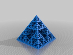 il mio personalizzato spirale vaso di sierpinski piramide openscad 10 matematica arte su misura 3d print model - Mito3D