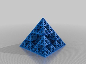 my customized spiral vase sierpinski pyramid openscad 10s math art 3d print model - Mito3D