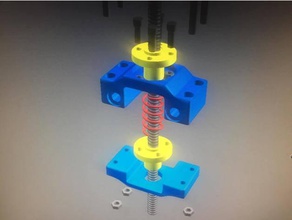 anti back-lash lead screw nut mount 3d printer parts anti-backlash 3d print model - Mito3D