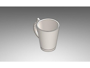 regular sized coffee mug kitchen & dining cup 3d print model - Mito3D