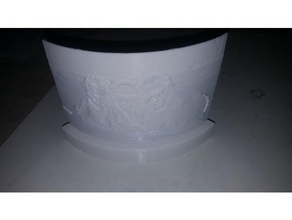 litophane sahibi diy tutucu lamba led 3d print model - Mito3D