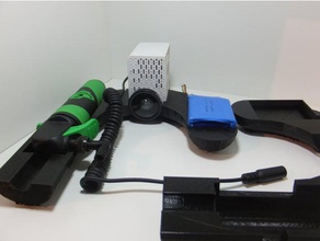 kingsman şemsiye sapı diy kamera braketi monte edin şarj cihazı 3d print model - Mito3D
