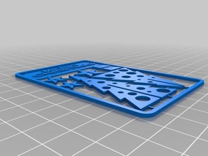 christmas tree gift-card construction toys business card chrismas decoration gift ornaments credit dyi kit tool geschenk merry snapout weihnachten 3d print model - Mito3D