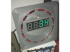 rotation led clock enclosure electronics 3d print model - Mito3D