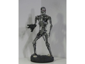 t-800 endoskeleton Modell-Roboter Aktion chrome Film Roboter t800 terminator 3d print model - Mito3D