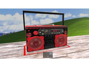 pe3d aparato de sonido estéreo portátil bluetoothspeaker radio musik bricolaje diy bluetooth altavoz el hip hop techno 3d print model - Mito3D