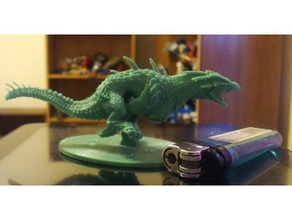 caça drake esculturas dragão masmorras e dragões miniatura réptil 3d print model - Mito3D