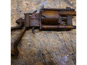 4 boru revolver fallout sahne sahte silah tabanca silahlar prop 3d print model - Mito3D