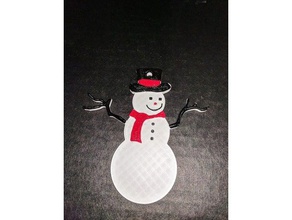 snowman ornament decor christmas 3d print model - Mito3D