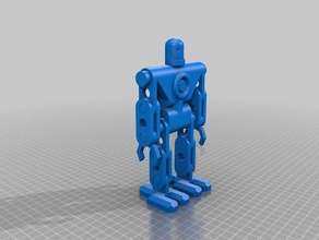 jimbo robot juguetes mecánicos figura de acción articulados articulada la fácil impresión articulado poseable el juguete 3d print model - Mito3D