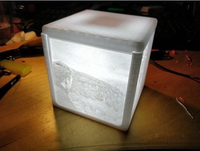 lithiopane titulaire de la lampe 140x140x45mm le bricolage led 3d print model - Mito3D
