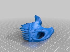 large t-rex print quartered skull printing no supports biology 3d print model - Mito3D