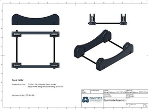 spool holder 3d printer accessories dignitate fusion360 3d print model - Mito3D