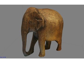 stehender Elefant Tiere Tier Elefanten säugetier Holz 3d print model - Mito3D