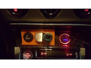 volkswagen ashtray automotive car cigarette lighter ecigarette qidi tech 1 vape stand 3d print model - Mito3D