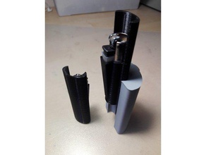 smokesnap cover adapter clipper lighters organization cigarette case lighter holder 3d print model - Mito3D