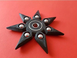shuriken hand spinner mechanical toys 608 bearing ball fidget 3d print model - Mito3D