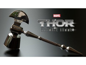thor ultimate hammer props cosplay prop weapon weapons costume marvel comics replica thors 3d print model - Mito3D