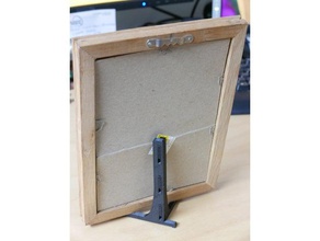 desktop picture frame easel 4x5 5x7 household stand 3d print model - Mito3D