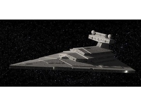 star wars imperial class destoyer vehicles destroyer empire galactic science fiction scifi simple space spaceship craft starwars 3d print model - Mito3D