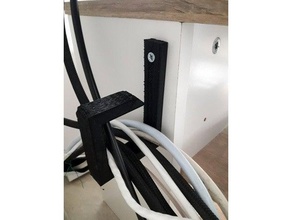 alambre de soporte gestión cables en el organizador la oficina cable guía titular managment personalizable escritorio apoyo 3d print model - Mito3D