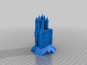 tall castle buildings & structures customized 3d print model - Mito3D