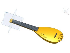 senza testa di zucca, orchestra ukulele - unibody sep collo 4 pezzi La stampa 3d Stampato in strumento musicale 3d print model - Mito3D