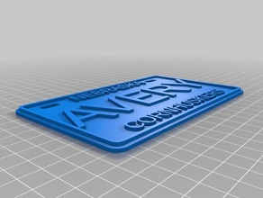 avery Platte Spielzeug & Spiele kundengebundene 3d print model - Mito3D