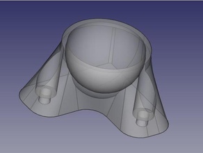 parametric squash tennis rubber ball foot 3d printer parts created freecad flsun cube made 3d print model - Mito3D