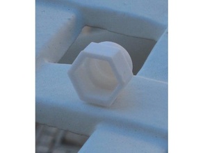 cupola e dado m6 6mm parti di ricambio cap il coperchio hex 3d print model - Mito3D