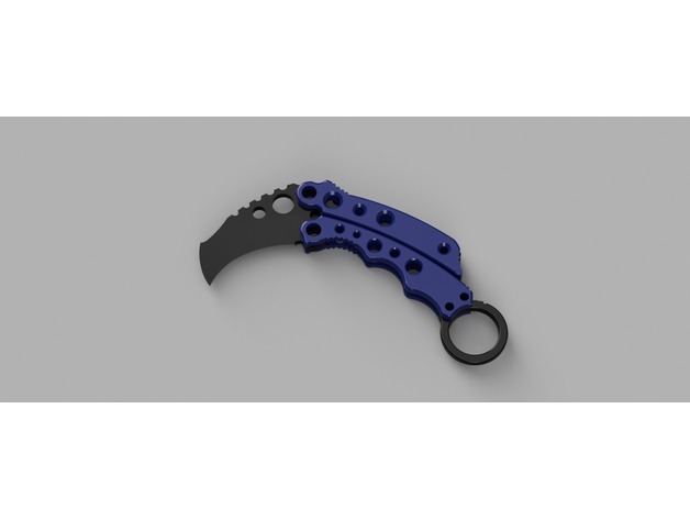 vuja balisong 3d-drucken butterfly-Messer karambit Messer Ausbildung karambite 3D print model - Mito3D