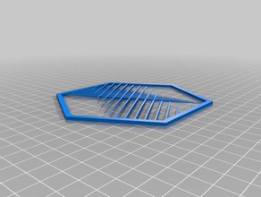 linear 1 100hex object 2d art customized 3d print model - Mito3D