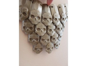 skull scale mail props armor chain chainmail cosplay model plate prop 3d print model - Mito3D