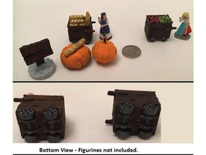 miniature medieval food carts toys & games 28mm roleplaying rpg prop 3d print model - Mito3D