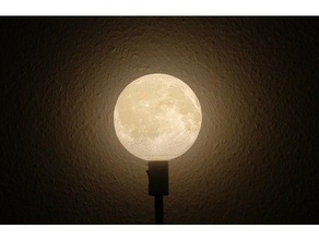 glowing moon ikea lamp stand decor light openscad 3d print model - Mito3D