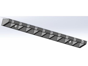 cable hanger 10pcs row 5mm organization 3d print model - Mito3D