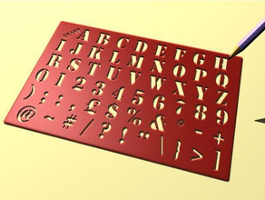 alphabet stencil gnamp office dmcg 3d print model - Mito3D