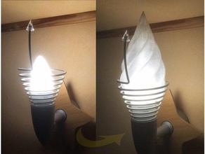 lâmpada led e14 ornamentais torcida chama decoração diodo emissor de luz 3d print model - Mito3D