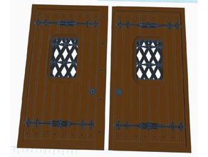 wooden door medievil toy & game accessories wood 3d print model - Mito3D
