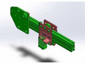 tevo tarantula simple modular x carriage layer fan 3d printer parts duct x-carriage 3d print model - Mito3D