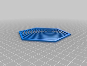 círculos concéntricos 100hex objeto Arte en 2d personalizado 3d print model - Mito3D