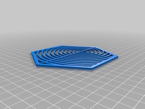 concentric 100hex object 2d art customized 3d print model - Mito3D