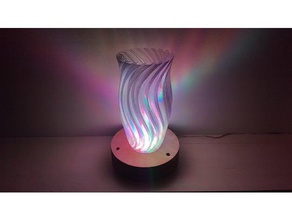 wave lamp household flower vase lamps lampshade shade spiral spiralized mode printing vases 3d print model - Mito3D