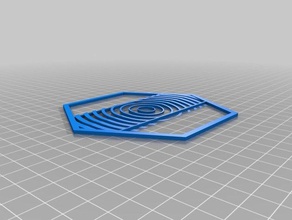 concêntricos ângulos 100hex objeto Arte 2d personalizado 3d print model - Mito3D